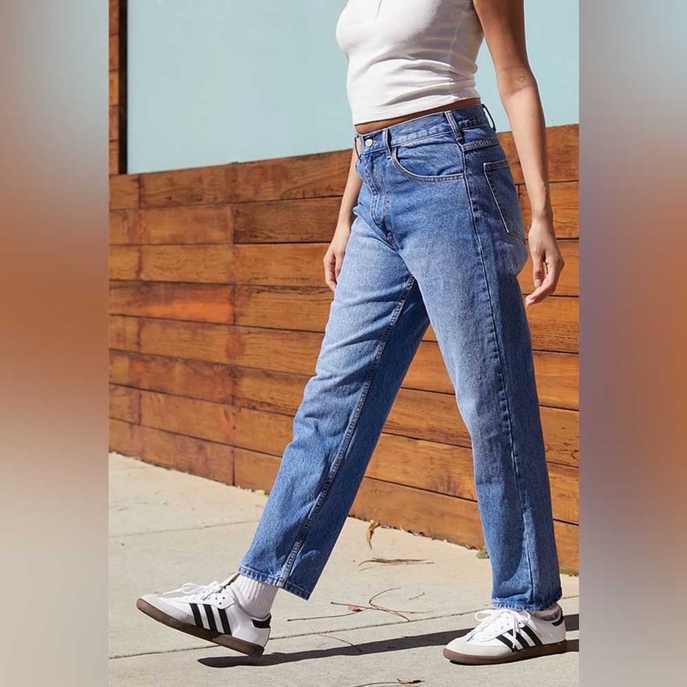 J. Galt |‎ Women's Medium Blue Denim Buttonfly Straight Leg Jeans Size SS